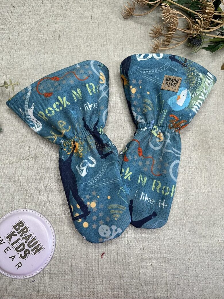 Starpsezonas softshell cimdi -  Džinsa zili ar ROCK elementiem