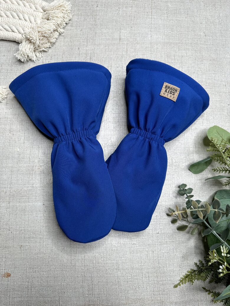 Gatavi starpsezonas softshell cimdi - Kobalta zili