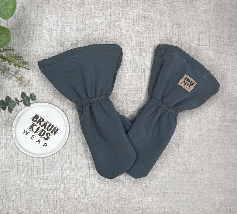 Gatavi starpsezonas softshell cimdi - Pelēcīgi zili