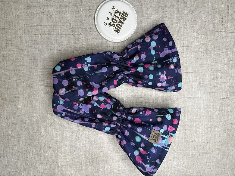 Ready-to-Ship Spring Autumn Softshell Mittens - Purple splash
