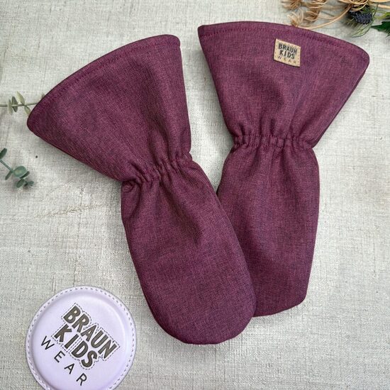 Starpsezonas softshell cimdi - tumši veci rozā melanža