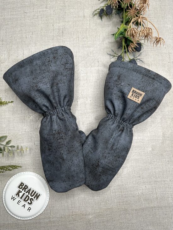 Ready-to-Ship Spring Autumn Softshell Mittens - Grey Melange