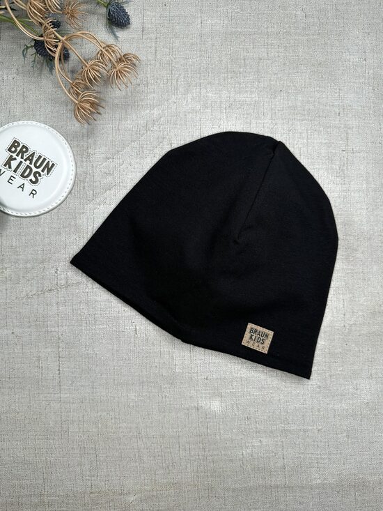 Starpsezonas beanie cepure - Melna 48-50.izm