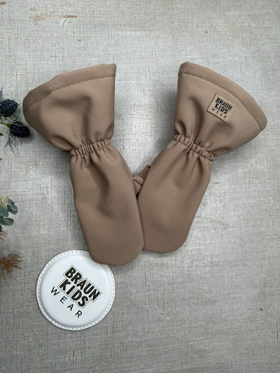 Starpsezonas softshell cimdi - tumšs smilšu