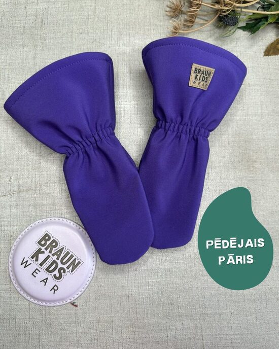 Starpsezonas softshell cimdi - spilgti violeti - tonis dzīvē nedaudz siltāks 