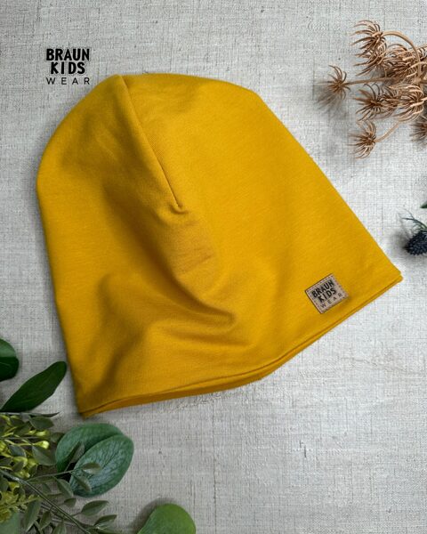 Starpsezonas beanie cepure okera dzeltens 52-54.izm
