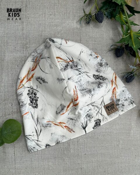 Plānais beanie (kokvilnas trikotāža vienā kārtā) - smilgas 48izm