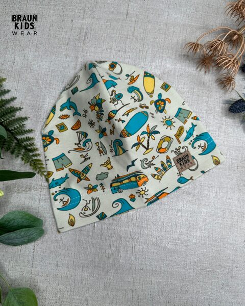 Plānais beanie (kokvilnas trikotāža vienā kārtā) - pludmales lietas 48izm