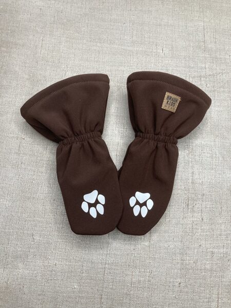 Starpsezonas softshell cimdi brūni