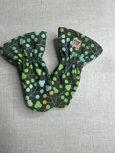 Starpsezonas softshell cimdi zaļie punktiņi