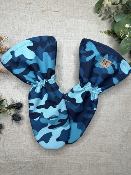 Starpsezonas softshell cimdi Zilā kamuflāža